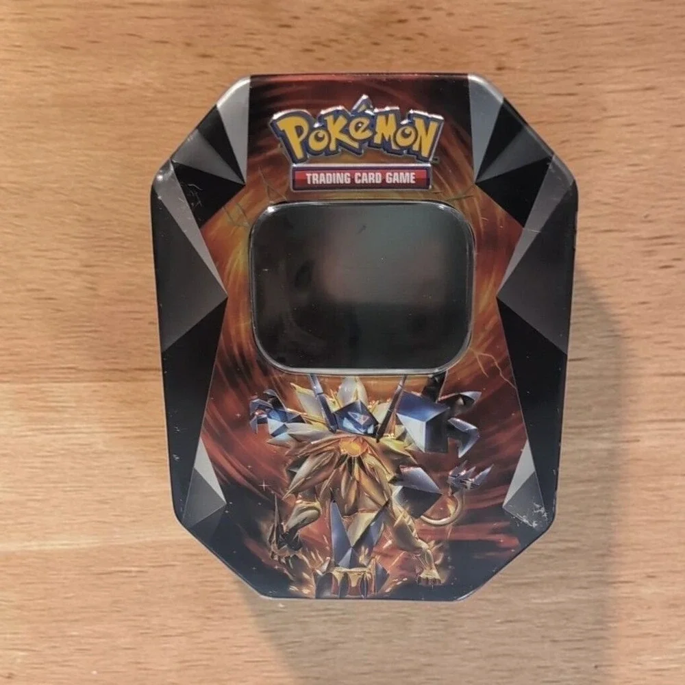 Pokemon TCG Necrozma Prism Tin Empty Card‎ Storage Dusk Mane Dawn Wings 2018